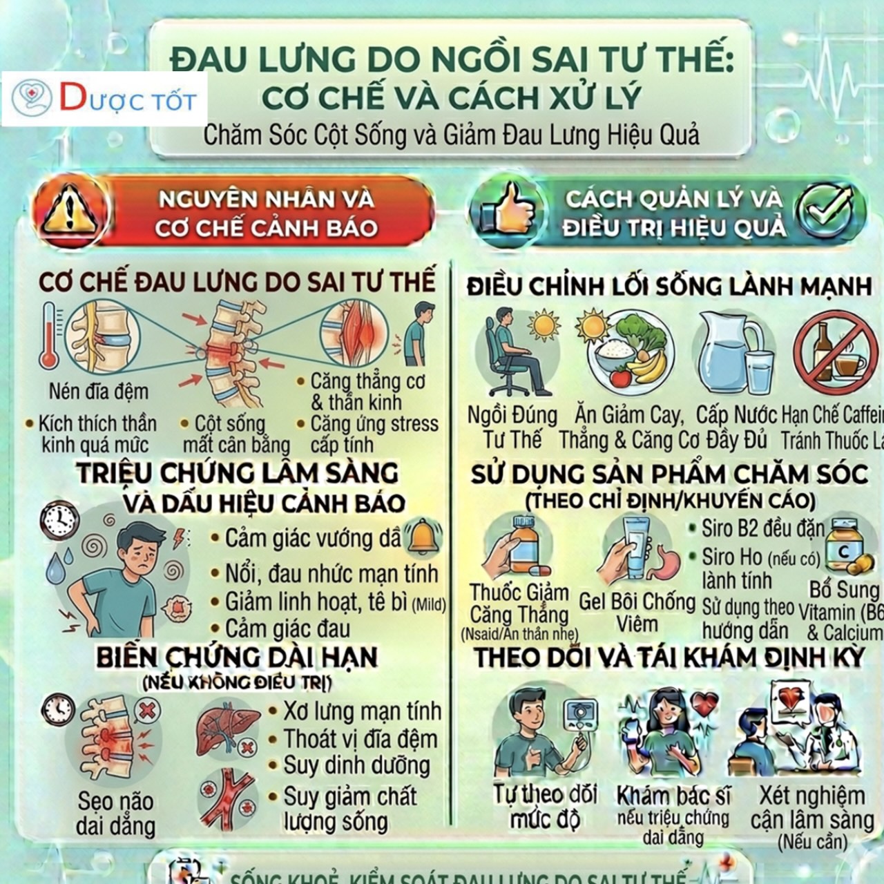 ĐAU LƯNG DO NGỒI SAI TƯ THẾ & CÁCH XỬ LÍ