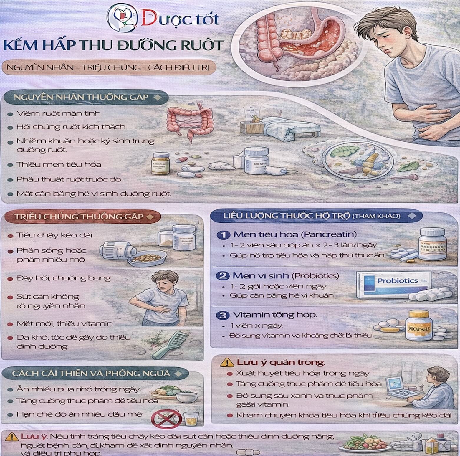 Cách điều trị đường ruột kém hấp thu