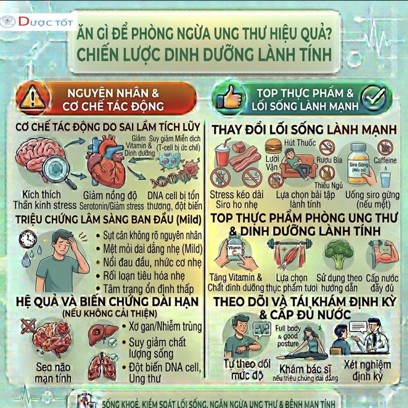 ĂN GÌ ĐỂ PHÒNG NGỪA UNG THƯ HIỆU QUẢ?