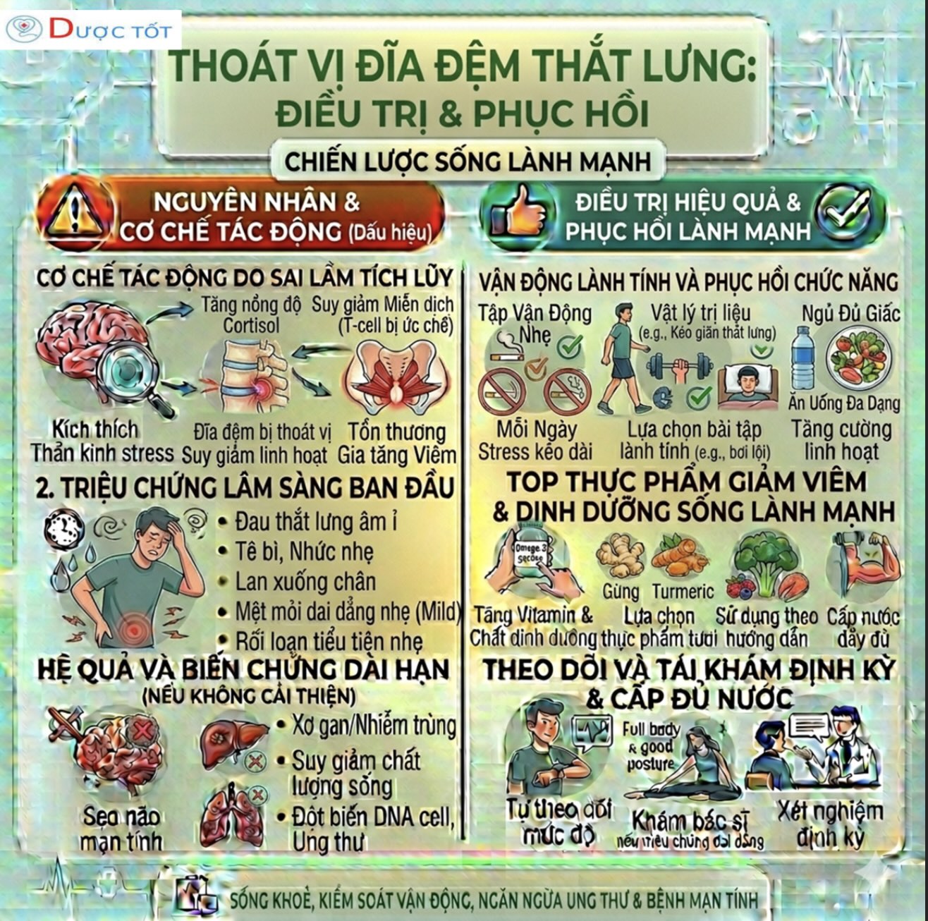 ĐIỀU TRỊ THOÁT VỊ ĐĨA ĐỆM THẮT LƯNG (GIAI ĐOẠN NHẸ)