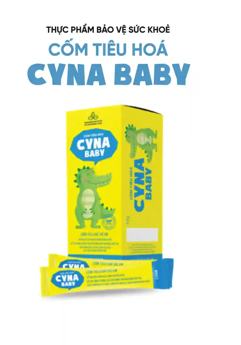 Cốm tiêu hóa Cyna Baby - Hỗ trợ đường tiêu hóa khi ăn phải thực phẩm lạ, rối loạn tiêu hóa kéo dài khi ăn dặm và dùng thuốc
