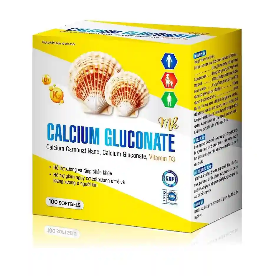 Bổ Sung Canxi Mk Calcium Gluconate Tradipha (H/100v)