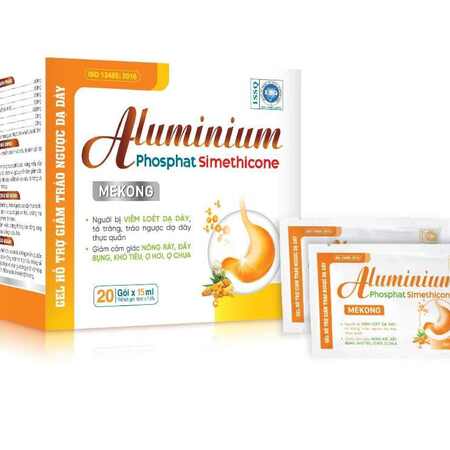 Hỗ trợ dạ dày aluminium phosphat simethicone mekong (h/20g/15ml)