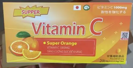 Vitamin C Supper Orange tăng sức đề kháng - Hộp 20 ống x 10ml