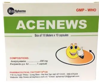 Thuốc Acenews 200mg - giúp điều trị các tình trạng tiết dịch nhầy hô hấp