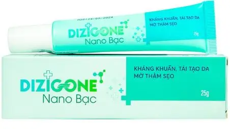 Kem Dizigone Nano Bạc Terrapharm kháng khuẩn, tái tạo da và mờ thâm sẹo (25g)