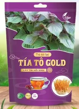 Trà túi lọc tía tô Gold Gigaherbs hỗ trợ điều trị gút, làm đẹp da