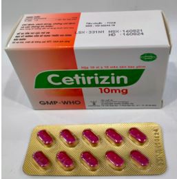 Thuốc Cetirizin 10mg Kháng Dị Ứng Hiệu Quả, Không Gây Buồn Ngủ
