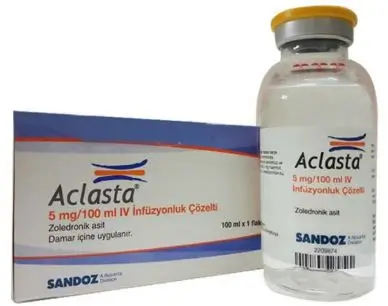 Thuốc ung thư Aclasta 5mg/100ml