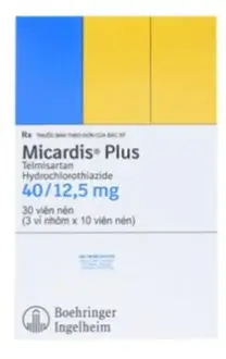 Viên nén Micardis Plus 40/12,5mg Boehringer điều trị tăng huyết áp vô căn
