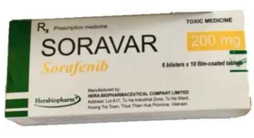 Thuốc Soravar 200mg điều trị ung thư biểu mô tế bào