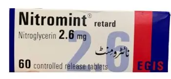 Thuốc ngăn ngừa đau thắt ngực Nitromint 2.6mg