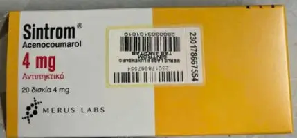 Thuốc chống đông máu Sintrom Acenocoumarol 4mg