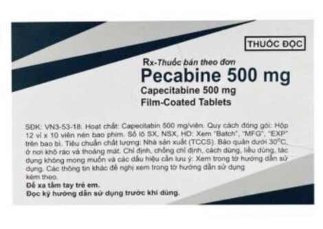 Pecabine 500mg điều trị ung thư