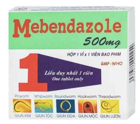 Mebendazole 500mg Mekophar (Lốc/50hộp/1viên Nén)
