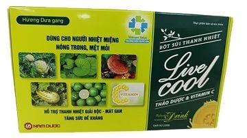 Bột Sủi Thanh Nhiệt Livecool Có Đường Hương Dưa Gang Nam Dược (Hộp/10gói/7gram)