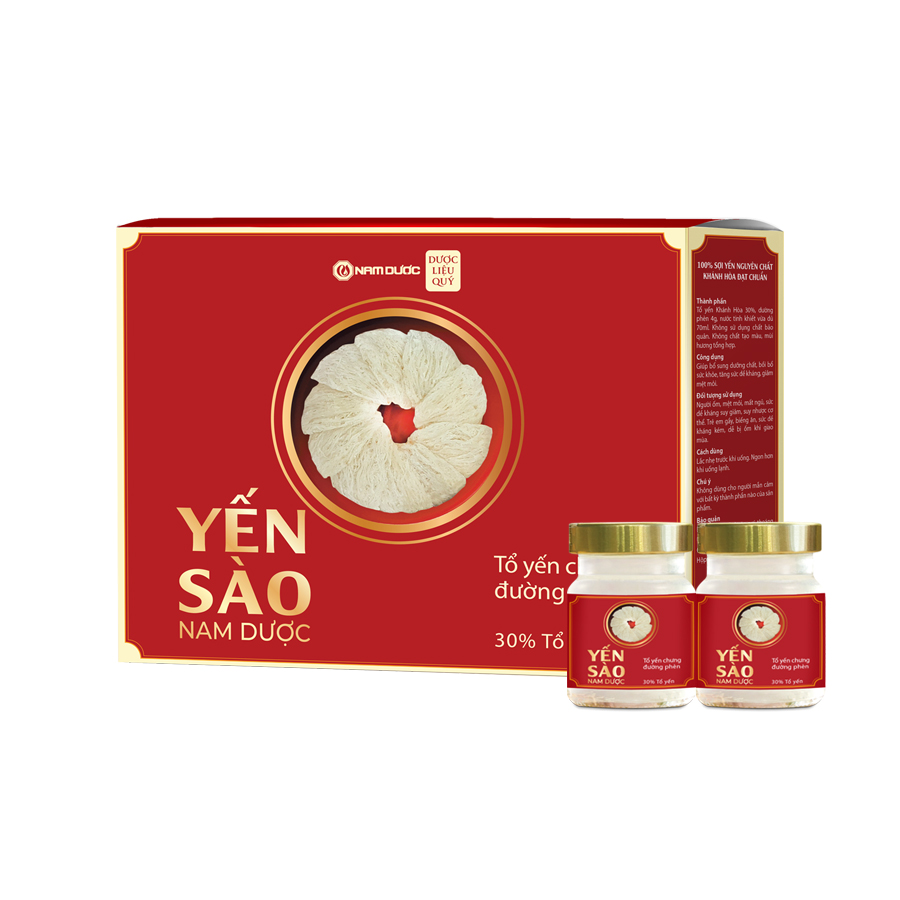 Yến Sào chưng đường phèn 30% Yến Nam Dược (L/70ml)