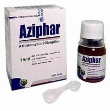 Aziphar Azithromycin 200mg/5ml Mekophar (C/15ml)