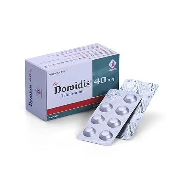 Domidis Telmisartan 40mg Domesco (H/84v) Hộp 12 vỉ x 7 viên nén