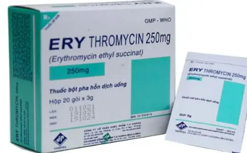 Erythromycin 250mg, chống nhiễm khuẩn, điều trị nhiễm khuẩn