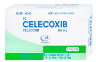 Thuốc Celecoxib 200mg Minh Hải điều trị thoái hóa khớp, viêm khớp dạng thấp (3 vỉ x 10 viên)