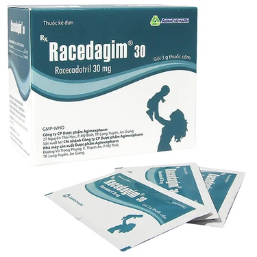 Thuốc cốm Racedagim 30 Agimexpharm điều trị tiêu chảy cấp ở trẻ em (25 gói x 3g)