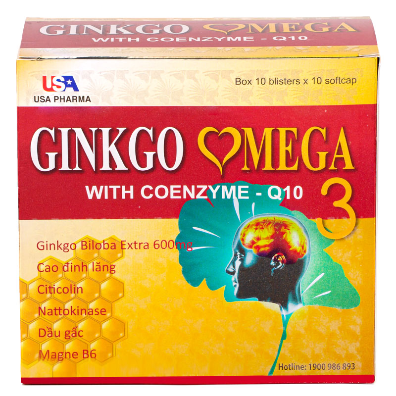 GINKGO OMEGA 3 (10 viên/vỉ x10 vỉ/hộp) - 01 