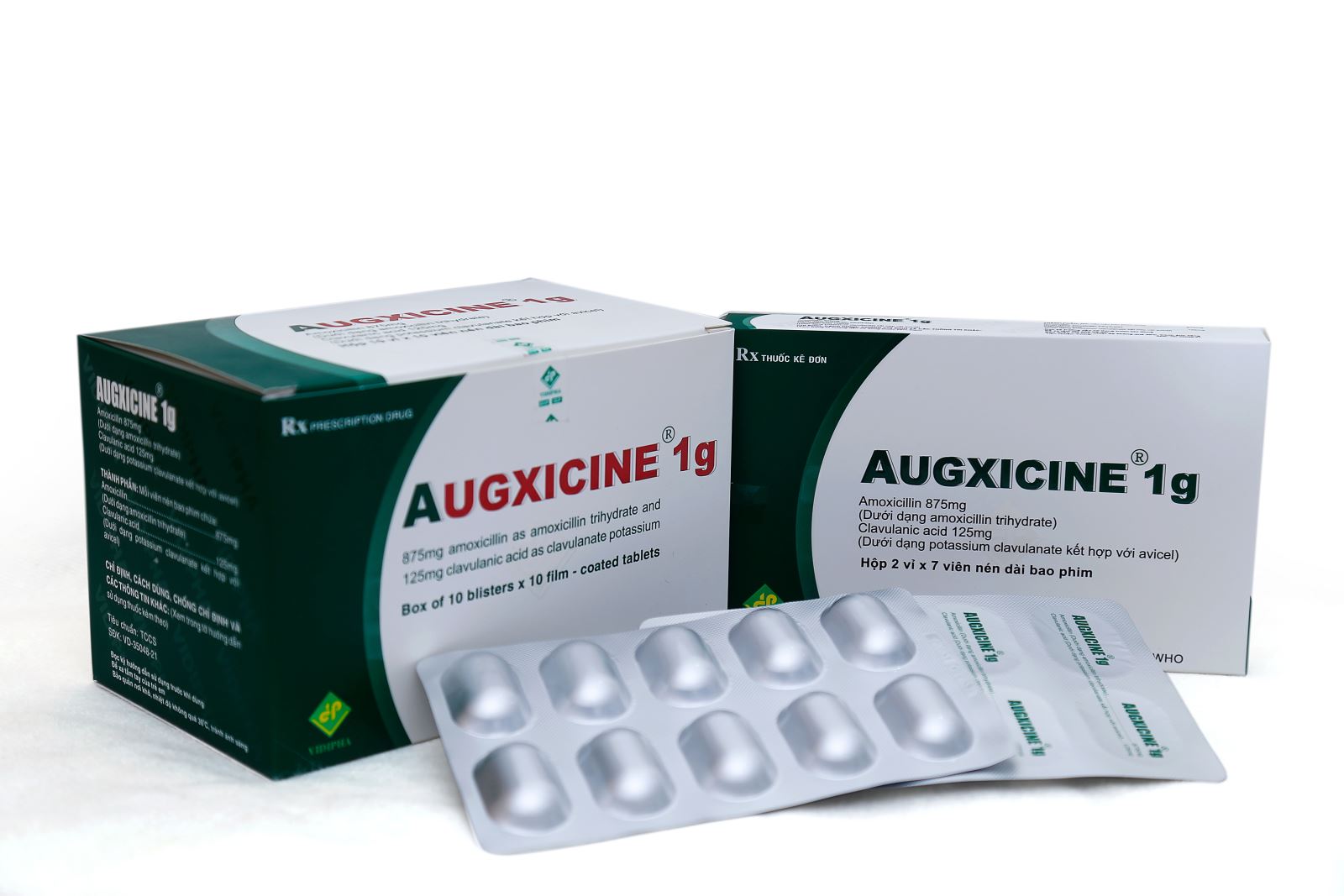 Augxicine amoxicillin 875/125mg vidipha (h/100v) 
