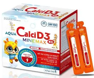 Aqua Calci, bổ sung Vitamin D3 K2, giúp tăng chiều cao & răng chắc khỏe, người lớn & trẻ em h.20 ống