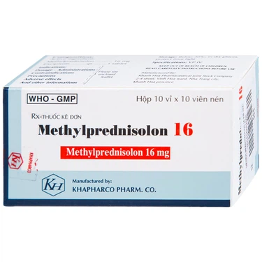 Methylprednisolone 16 khapharco (h/100v) (vỉ thường)