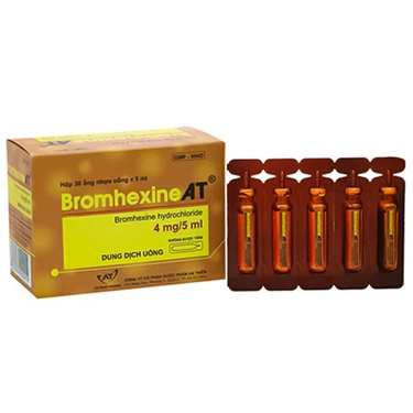 Dung dịch uống Bromhexine AT 4mg/5ml loãng đờm trong nhiễm khuẩn đường hô hấp (30 ống x 5ml)