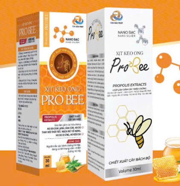 XỊT KEO ONG PRO BEE - DÙNG CHO NGƯỜI MẮC CÁC BỆNH ĐƯỜNG HÔ HẤP, ĐANG CÓ TÌNH TRẠNG VIÊM NHIỄM ĐƯỜNG HÔ HẤP