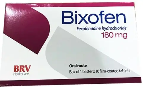 Bixofen 180mg (Hộp 1 vỉ x 10 viên) – Điều trị các triệu chứng của viêm mũi dị ứng theo mùa, mề đay vô căn mạn tính