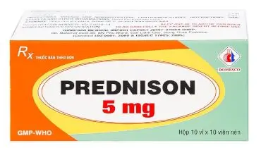 Prednison 5mg (H/10vỉ/10v nén) điều trị viêm khớp dạng thấp