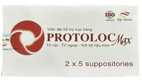 Viên đặt trực tràng Protoloc Max thúc đẩy quá trình làm lành các vết thương, làm săn se và co búi trĩ