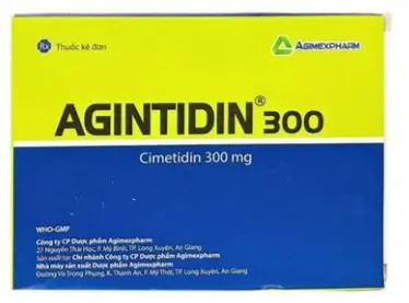 Thuốc Agintidin 300 Agimexpharm điều trị dạ dày và ruột, loét dạ dày (10 vỉ x 10 viên)