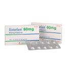 Entefast 60mg điều trị triệu chứng trong viêm mũi dị ứng theo mùa - Hộp 1 vỉ x 10 viên nén dài - DonaiPharm