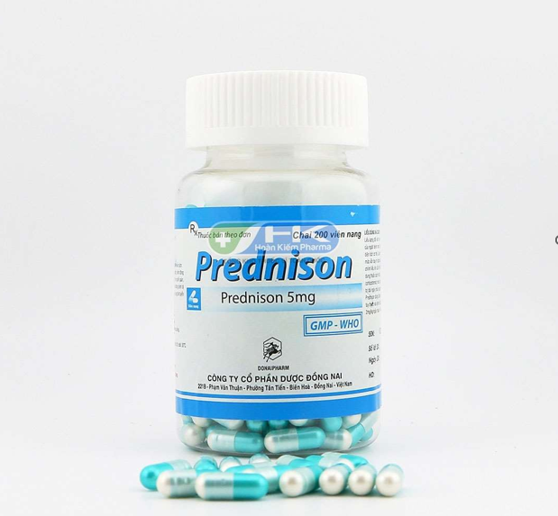 Prednison 5mg Donaipharm (C/200v) (xanh) - kháng viêm chống dị ứng