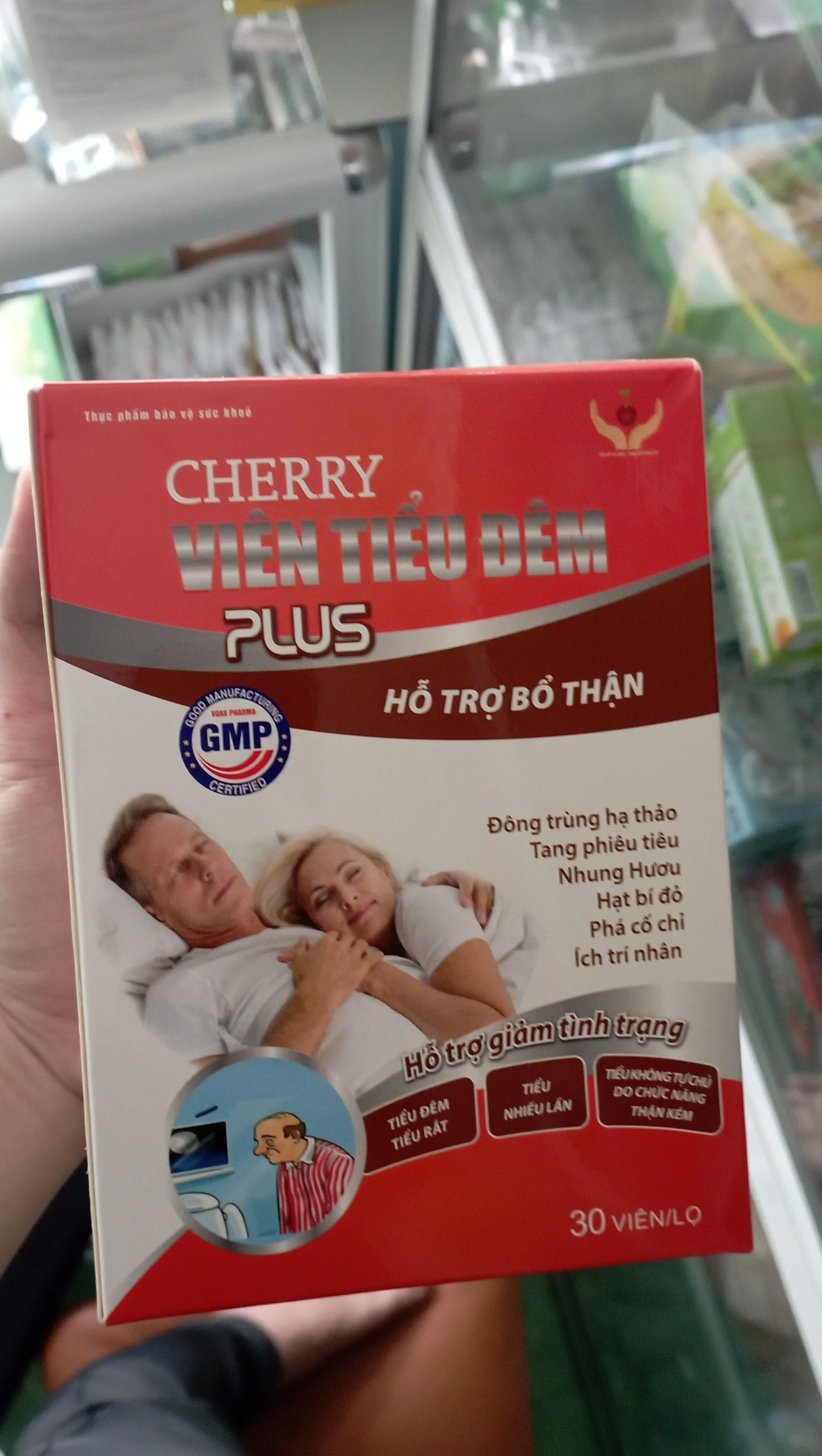 Cherry Tiểu Đêm Plus – Viên uống giảm tiểu nhiều lần, giúp ngủ ngon ban đêm