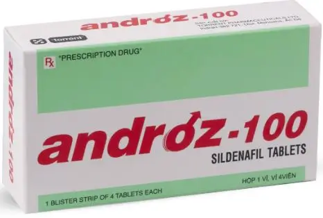 Thuốc Androz 100 điều trị rối loạn cương dương