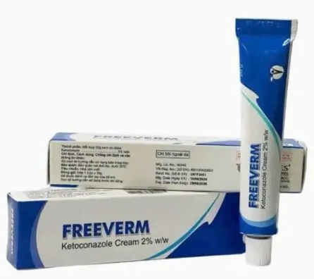 Kem bôi Freeverm Ketoconazole cream 2% điều trị nấm da, hắc lào, lang ben
