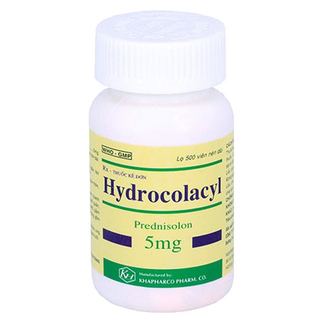Thuốc Hydrocolacyl 5mg Khapharco chống viêm, chống dị ứng, ức chế miễn dịch (500 viên)