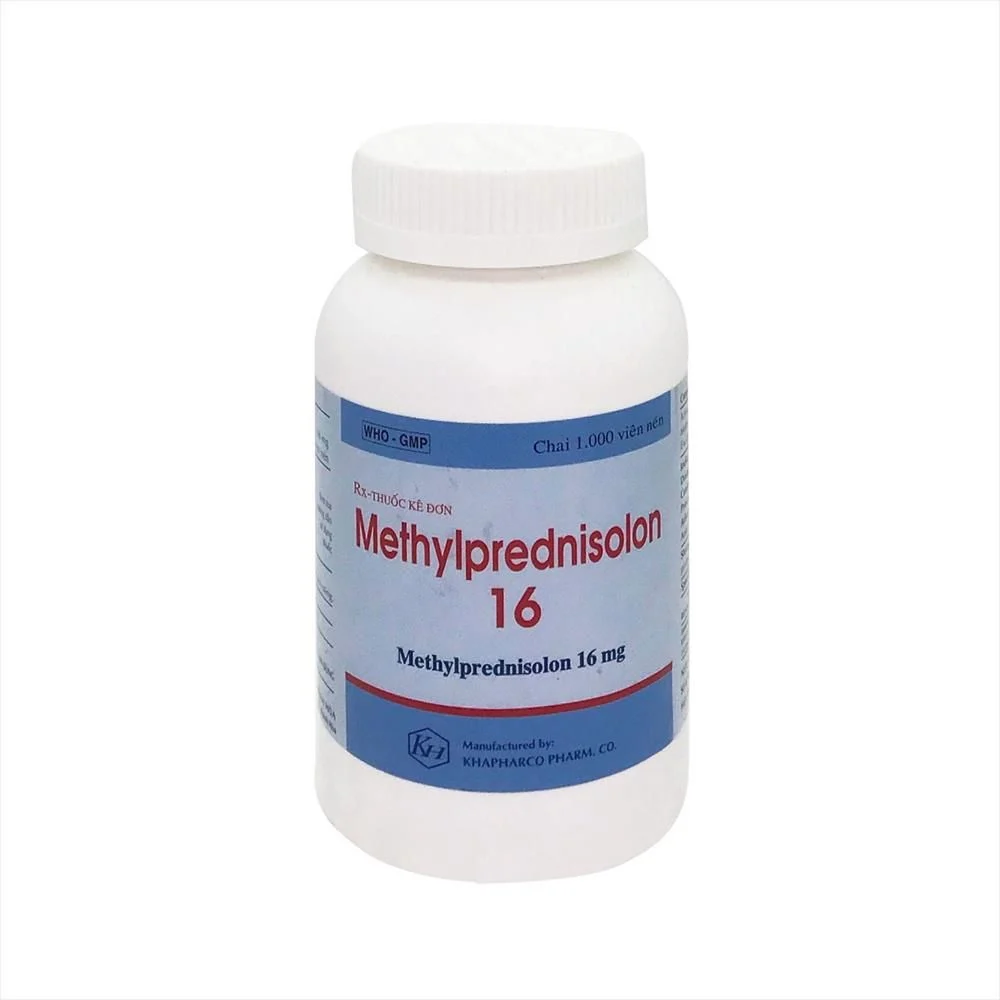 Methylprednisolone 16mg - Chai 1000 viên nén - KhaPharco Pharm