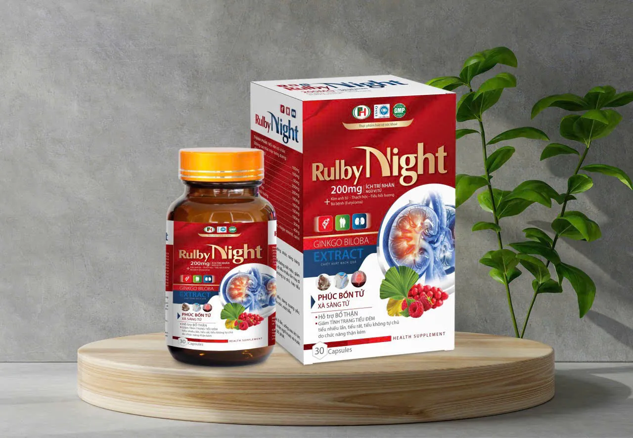Viên Tiểu Đêm Rulby Night – Hỗ trợ bổ thận, giảm tiểu đêm, tiểu nhiều lần