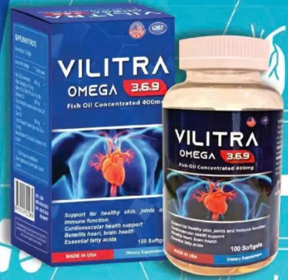 VILITRA  OMEGA  3.6.9  giúp bảo vệ tim mạch, phòng ngừa các bệnh về tim mạch, hỗ trợ tuần hoàn máu tốt hơn
