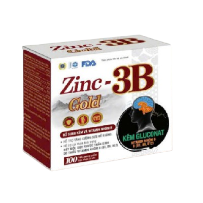 Zinc-3B Gold bổ sung kẽm và vitamin nhóm B (hộp 10 vỉ x 10 viên)