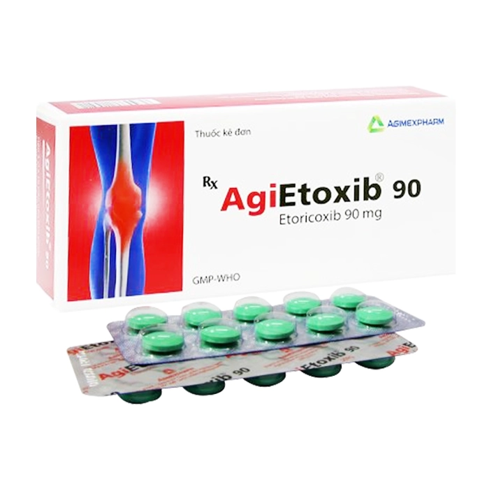 Thuốc giảm đau, kháng viêm AgiEtoxib 90 (Hộp 3 vỉ x 10 viên)