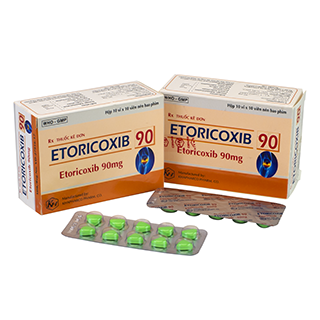 Etoricoxib 90 Khapharco - Điều trị viêm xương khớp hiệu quả (Hộp 10 vỉ x 10 viên)