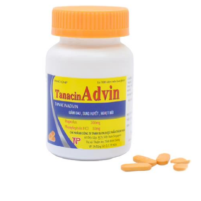 TANACINADVIN Thành Nam - điều trị giảm đau, hạ sốt, kháng viêm (C/100 v.nén)