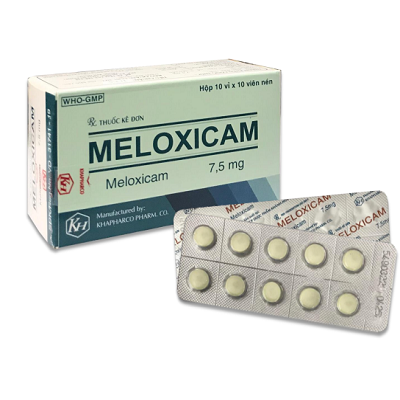 Meloxicam 7,5mg Khapharco - Thuốc điều trị thoái hóa khớp (Hộp 10 vỉ x 10 viên)